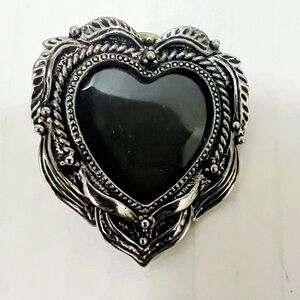 Vintage Silver Tone Frame Pin Broom